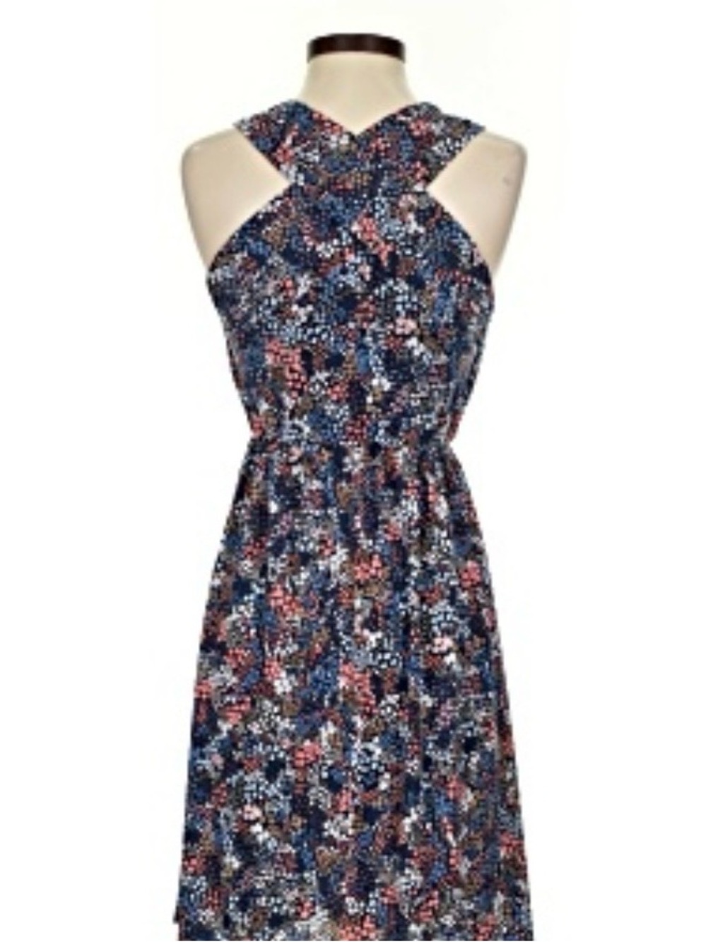 Kaileigh Floral pattern cross back summer dress. Stretchy women’s size small